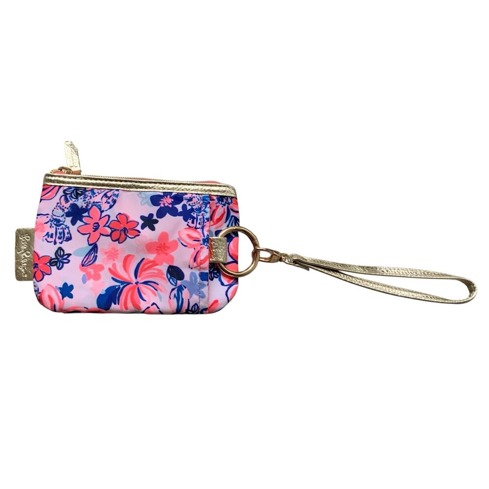 NEW NWOT Lilly Pulitzer Zip Top Wallet Wristlet Resort TRAVEL Party Like a Lobst